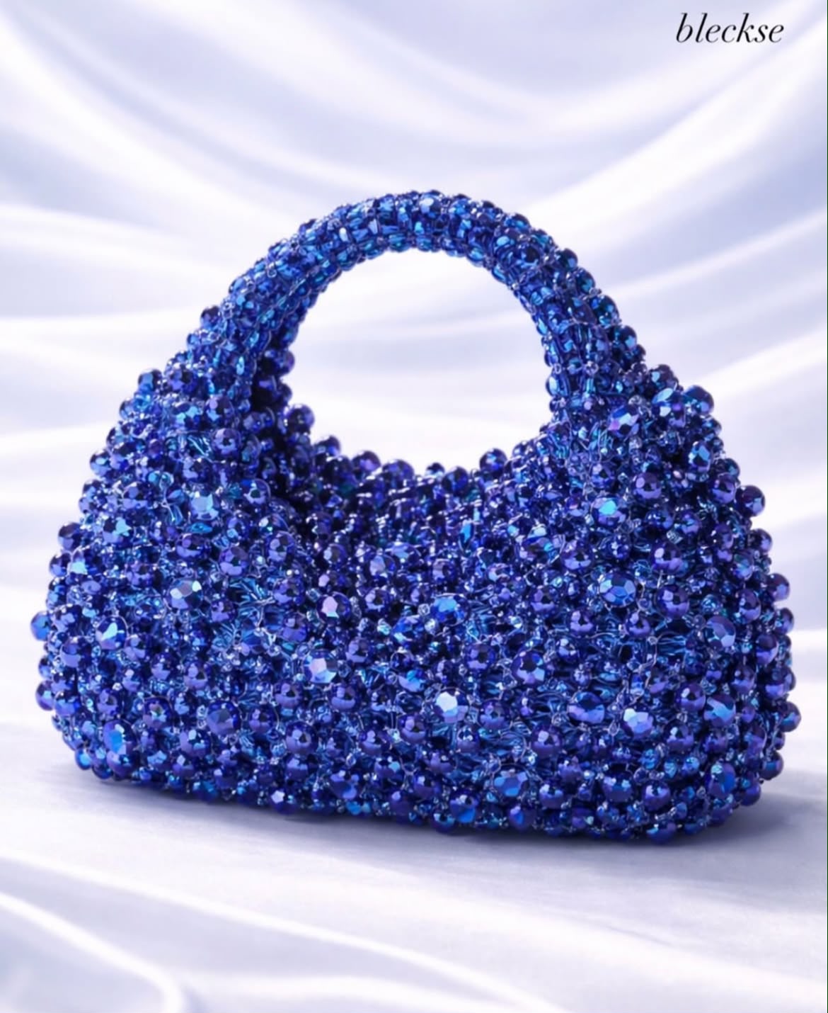 Midnight Glam — Cobalt crystal mini bag