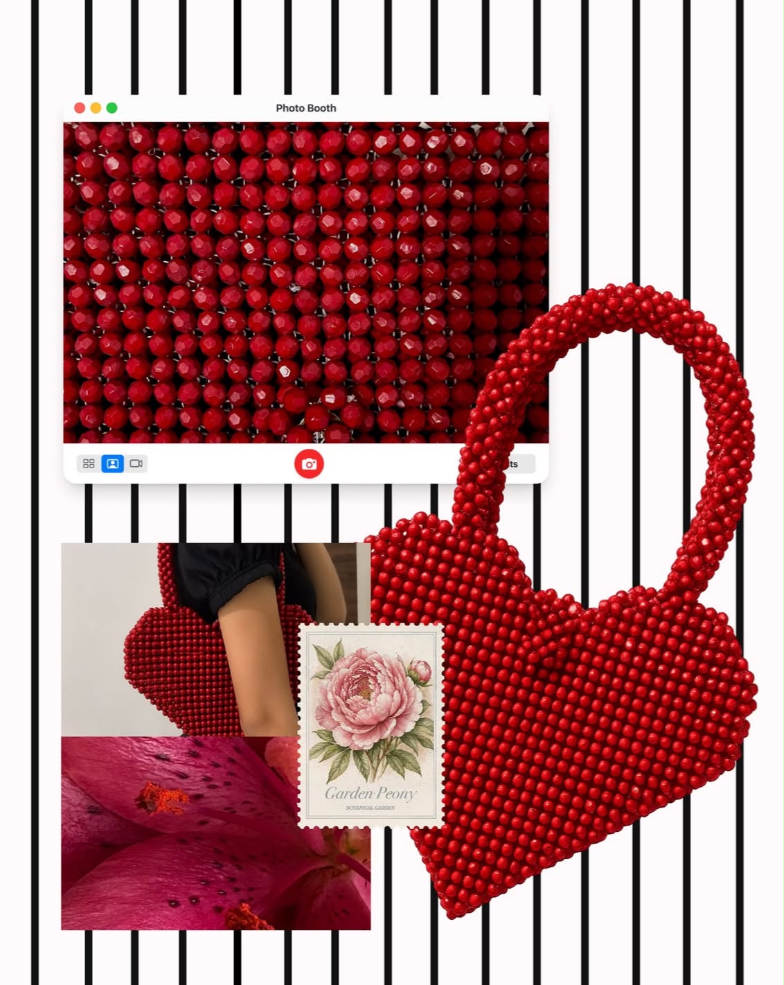 Fool For You — Red beaded heart bag