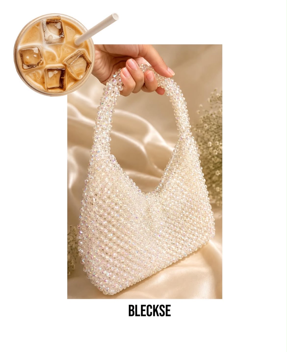 Nova — Iridescent crystal shoulder bag